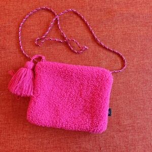 Gap Kids Pink Sherpa Crossbody Bag